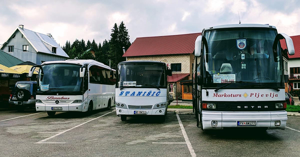 Balkan buses at Zabljak Bus Station